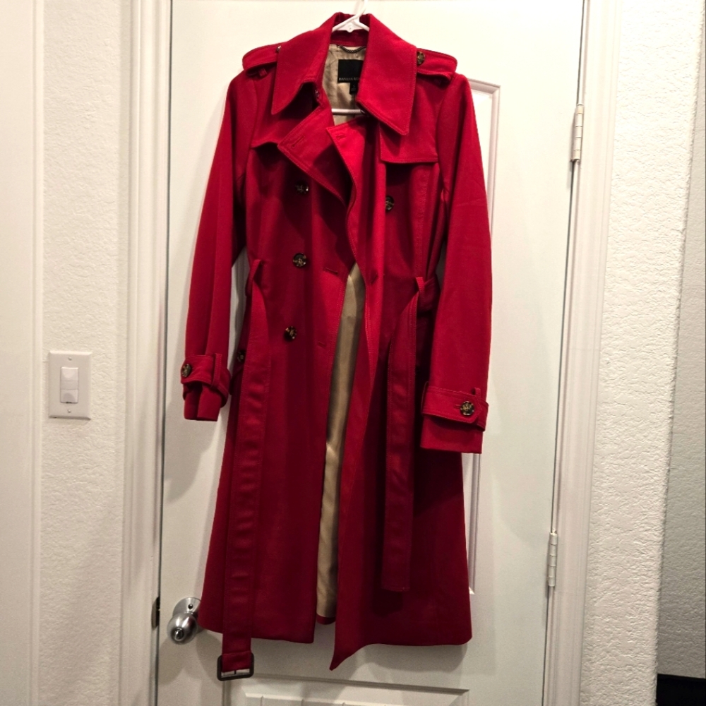 BR red Timeless Trench Coat, EUC, S
